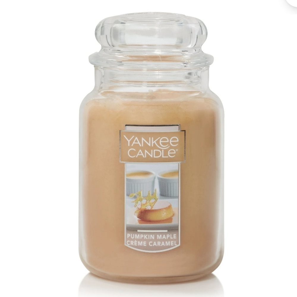 Yankee Candle 22oz Pumpkin Maple Crème Carmel Scent Candle NEW